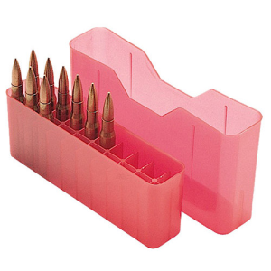 MTM Slip-Top Ammo Box 20rd 22-250, 243, 7.62x39 Clr-rd