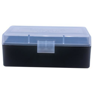 BERRY'S Ammo Box 38Spl/357Mag Clear/Blk Polypropylene 50rd