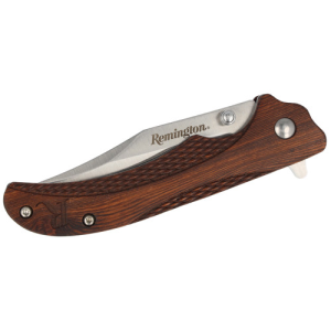 REMINGTON Woodland SS Blade Brown wRem Logo Wood Handle
