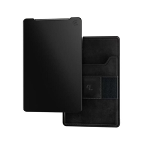 GROOVE LIFE Wallet Gun Metal Black Leather - Groove Life