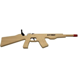 MAGNUM ENTERPRISES AK-47 Combat 12 Shot Rubber Band Rifle - Blue Ammo - Magnum Enterprises