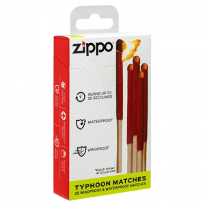 ZIPPO Typhoon Windproof Matches, 25 Pack