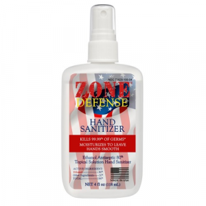 ZONE REPELLANTS DEFENSE HAND SANITIZER 4oz