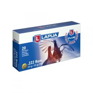 LAPUA Ammo 222 Remington 55gr Fmj 20rd