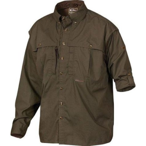 DRAKE Cotton Wingshooters Long Sleeve Olive Plus Sizes - Drake