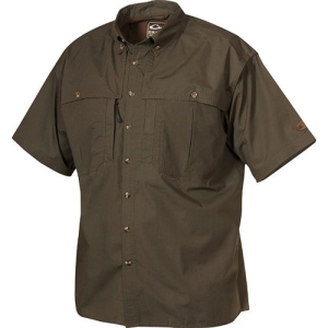 DRAKE Cotton Wingshooters Short Sleeve Olive Plus Sizes - Drake