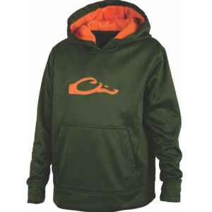 DRAKE Performance Hoodie Green/Orange Plus - Drake