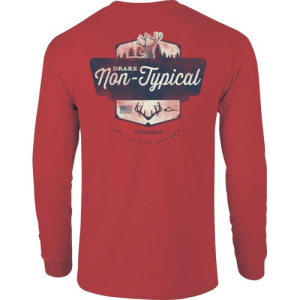 DRAKE Muley Tee Long Sleeve Shirt Crimson 2X-3X - Drake