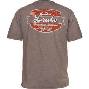 DRAKE Vintage Script Tee Short Sleeve Brown Heather - Drake