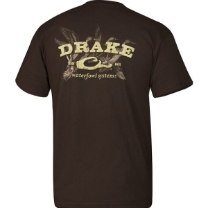 DRAKE Sprigs Short Sleeve T-Shirt Chocolate - Drake