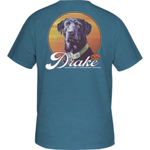 DRAKE Vintage Dog T S/S Blue Steel Heather - Drake