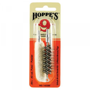 026285517729 HOPPE'S Brushkit .44, .45 Cal Pistol, Phosphor Bronze 3pk 026285517729 HPP-1452BK