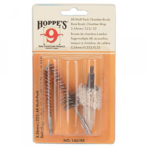 026285014617 HOPPE'S 3 Pk Bore, Chamber Brush, Mop, 5.56mm / .223 E/f 026285014617 HPP-1461BK