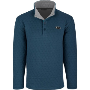 DRAKE Delta Quilted Sweatshirt Ensign Blue Plus - Drake