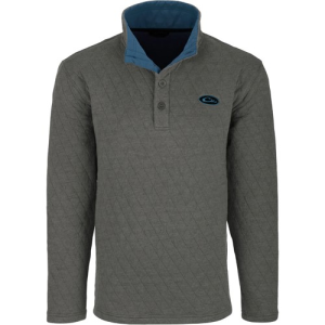DRAKE Delta Quilted Sweatshirt Charcoal - Drake