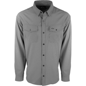 DRAKE Traveler's Check L/S Shirt Black Plus - Drake