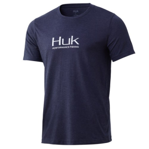 HUK Performance Fishing Tee Navy Heather - Huk