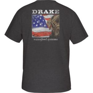 DRAKE Southern Collection Patriotic Lab T S/S Charcoal - Drake