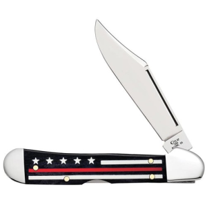 CASE KNIVES Stripes of Service-Ntrl Bone (Red) Mini Copperlock - Case Knives