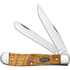 CASE KNIVES Yellow Curly Oak - Trapper (7254 SS) - Case Knives