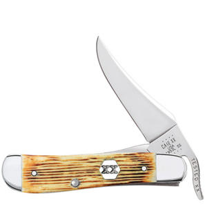 CASE KNIVES RussLock Pocket Knife 2.75" Clip Point Blade - Burnt Cream Bone Barnboard Jigged Handles - Case Knives