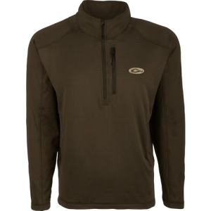 DRAKE MST Breathelite Quarter Zip Pullover Dark Brown - Drake