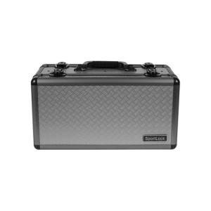 BIRCHWOOD CASEY AlumaLock Double Sided Handgun Range Case Aluminum/Polymer Gray - Birchwood Casey