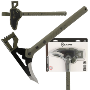REAPR 11050 Battle Hammer 15.75" w/ Sheath - Olive / Black - Reapr