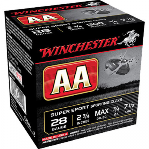 WINCHESTER Ammo 28ga 1300fps 3/4oz #7.5 25rd A 20892015272 WNC-AASC287