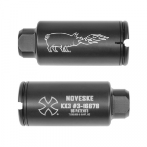 840906103715 NOVESKE Kx3 "flaming Pig" 5.56 Nato 1/2x28 Flash Suppressor, Black 840906103715 NVS-05000517