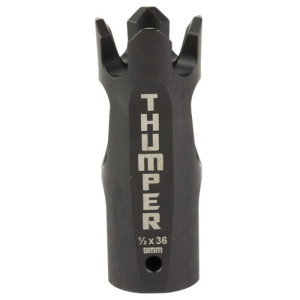 810033781926 BATTLE Arms Thumper Compensator 9mm Black 1/2x36 Threaded 810033781926 BTT-BAD-THUMPER-9MM-BN