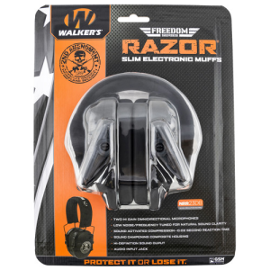 888151030653 WALKERS Razor Freedom Slim Elect Earmuff 2nd Amendment 888151030653 WLK-GWP-RSEMFS-2A