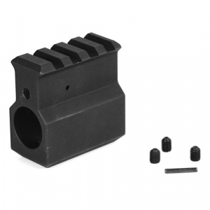 LBE Unlimited Gas Block W/rail .750 Size Matte Finish Black