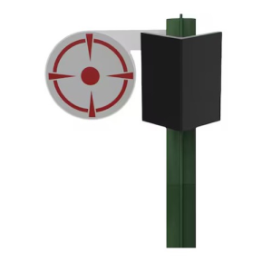 BIRCHWOOD CASEY T-Post Dueling Target Steel Black/White Bullseye