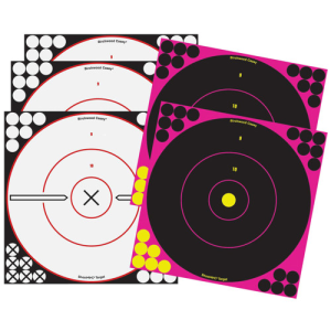 BIRCHWOOD CASEY Shoot-N-C 3-12" White /2-12" Pink Bulls-Eye Target