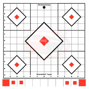 BIRCHWOOD Casey Stick-a-bull 12" Adhesive Sight-in - 5 Targets