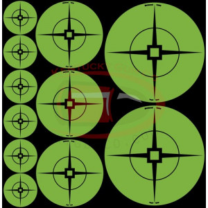 BIRCHWOOD Casey Target Spots Assort Grn 1" - 60, 2" - 30 & 3" 10pk