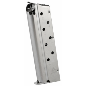 765595104709 MEC-GAR 1911 40s&w 8rd Pistol Magazine Silver Steel/nickel 765595104709 MCG-MGCGOV40N