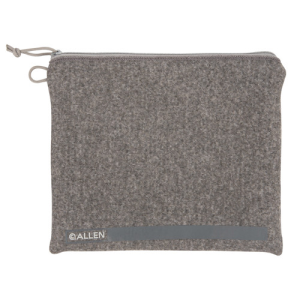 Allen 3629, Pistol Pouch Gray Polyester w/Lockable Zippers, ID Label & Fleece Lining Holds Oversized, Handgun 9 in L x 11 in W Interior Dimensions