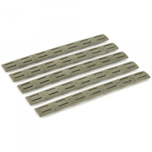 855877004640 BRAVO Company 5.5" Keymod Rail Panel Kit 5 Pack Foliage Green 855877004640 BRV-BCM-KMR-RP-FG-5