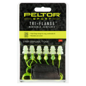 078371610067 3M Peltor Tri-flange Reusable Earplugs 26 Db In The Ear Yllw 078371610067 MPL-97317-10C