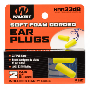 888151014639 WALKERS Ear Plug Rubber Corded Yellow Or Blue Case 2 Pairs 888151014639 WLK-GWP-EPCORD-YL