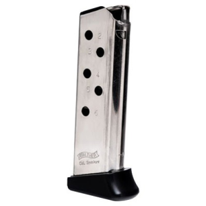 723364203275 WALTHER Arms Ppk 380 Acp 6rd Finger Rest Nickel Magazine 723364203275 WLT-2246010