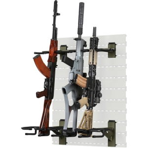 SAVIOR EQUIPMENT 6-Slots Rifle Rack for Slate Wall Rack OD Green
