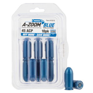 A-ZOOM Snap Caps Blue 10/Pack Aluminum