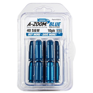 A-ZOOM Snap Caps Blue 10/Pack Aluminum