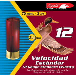 AGUILA AMMO 12Ga Standard Velocity 6 Shot 2.75" 1-1/8 oz 25rd