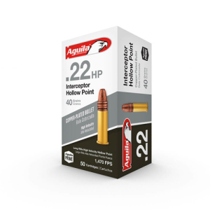 AGUILA AMMO 22 LR 40gr Interceptor Hollow Point | 50 Rounds