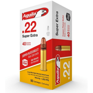 AGUILA 22 LR 40gr High Velocity Soft Point Ammunition | 50 Rounds