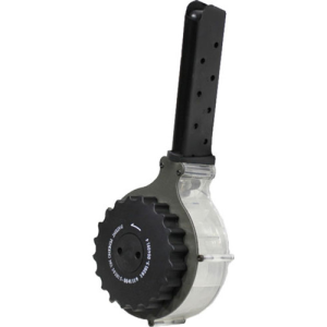 740120787657 IVER Johnson 1911 Fs 45 Acp 28rd Drum Magazine - Black 740120787657 VRJ-1911DRUM28RD